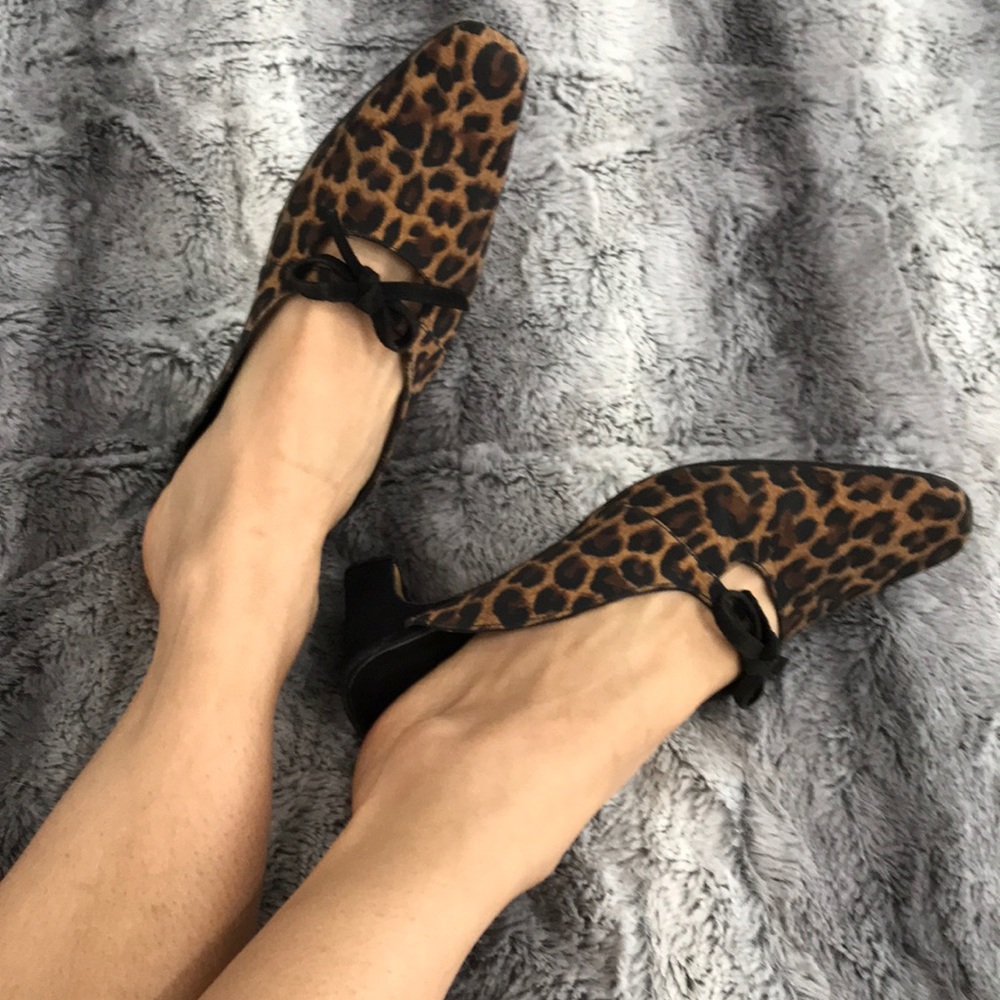 SANCHE DE LA ROSA Animal print mules